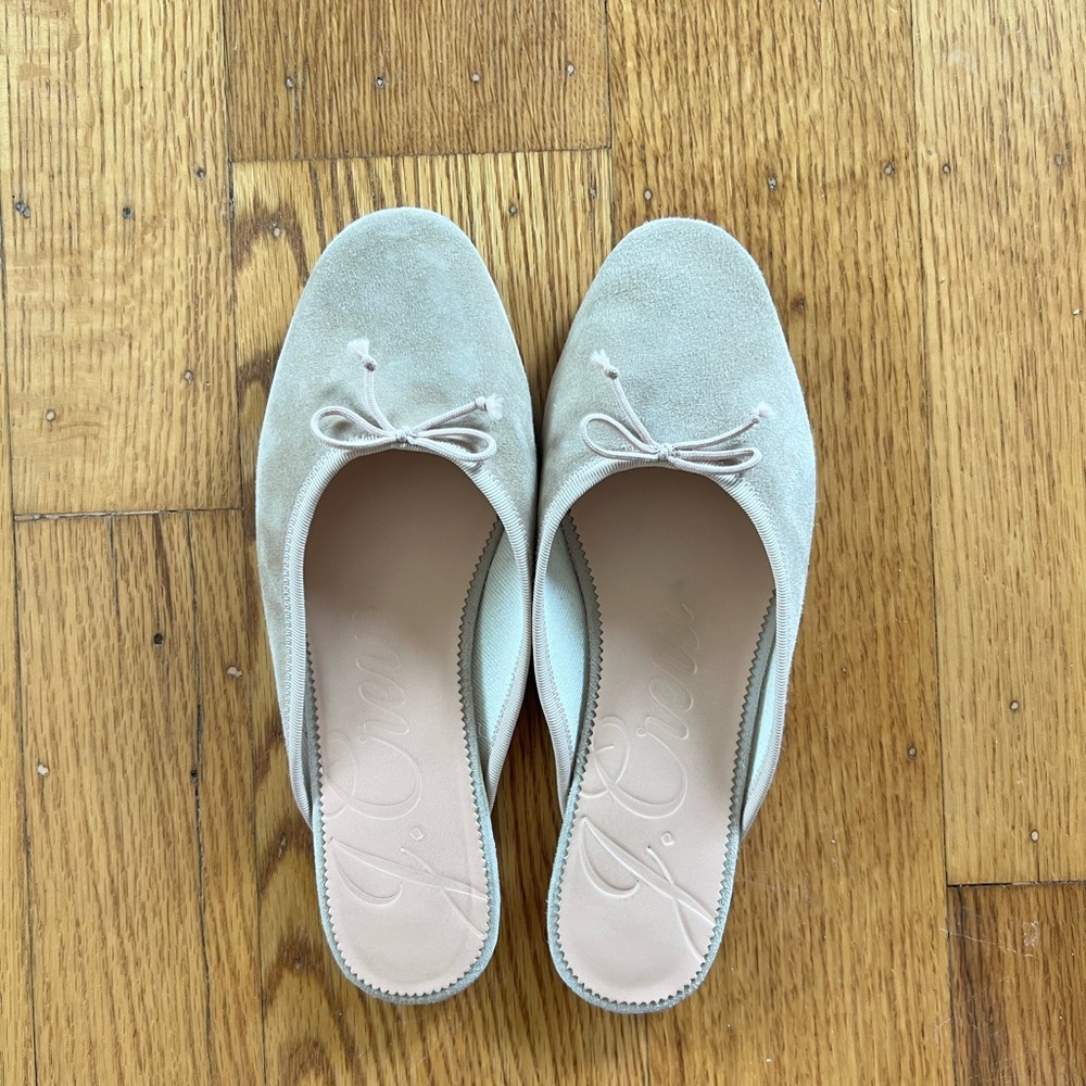 J. Crew suede ballet mule